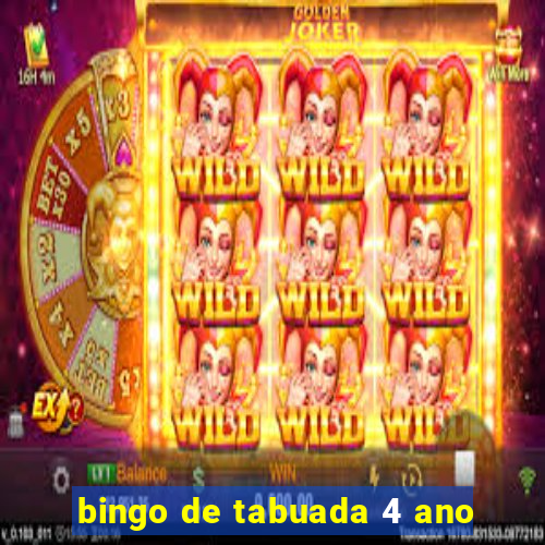 bingo de tabuada 4 ano